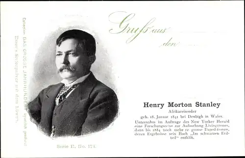 Ak Henry Morton Stanley, Afrikareisender, Journalist, Reklame, Esser's Seifenpulver