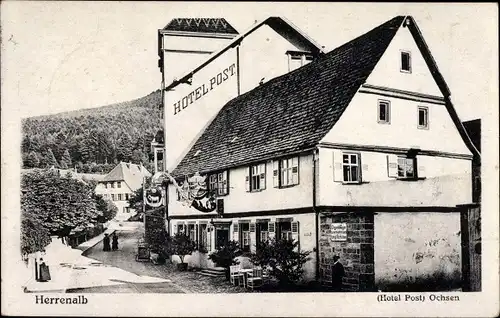 Ak Bad Herrenalb im Schwarzwald, Hotel Post Ochsen
