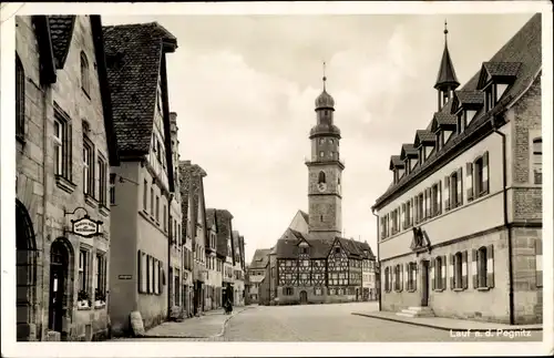 Ak Lauf an der Pegnitz in Mittelfranken Bayern, Straßenpartie, Konditorei Cafe Wiedemann