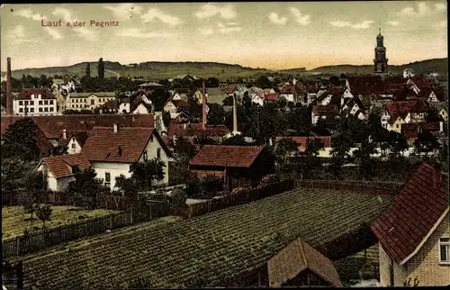 Ak Lauf an der Pegnitz in Mittelfranken Bayern, Gesamtansicht