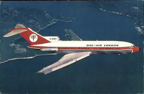 Ak Britisches Passagierflugzeug, Dan Air London, Boeing 727, G-BAEF