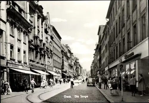 Ak Gera in Thüringen, Die Sorge, Straßenpartie