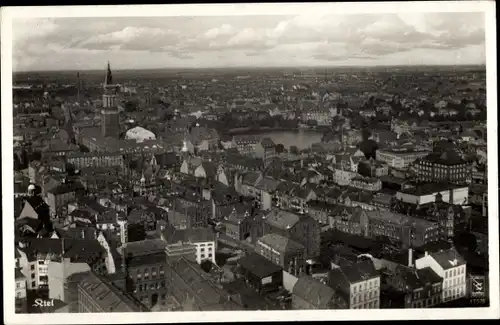 Ak Kiel an der Ostsee, Luftbild der Stadt