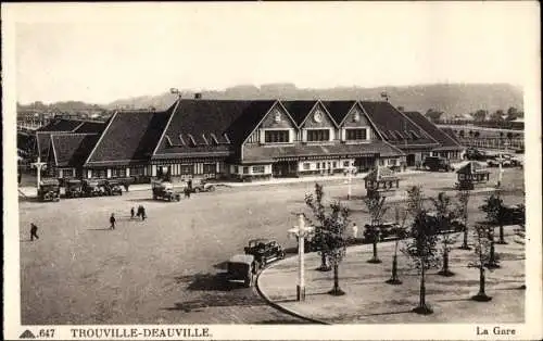 Ak Trouville Deauville Calvados, La Gare