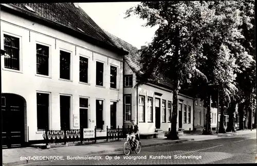 Ak Sint Oedenrode Nordbrabant Niederlande, Borchmolendijk, Op de voorgrond Kunsthuis Schevelinge