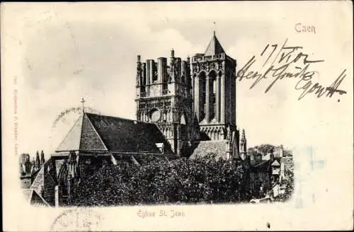 Ak Caen Calvados, Église Saint Jean