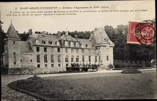 Ak Saint André d'Hébertot Calvados, Chateau d'Aguesseau