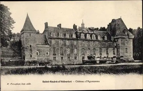 Ak Saint André d'Hébertot Calvados, Chateau d'Aguesseau