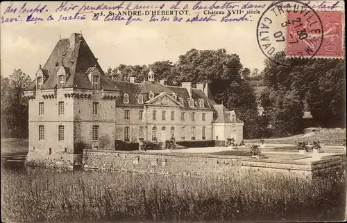 Ak Saint André d'Hébertot Calvados, Le Chateau