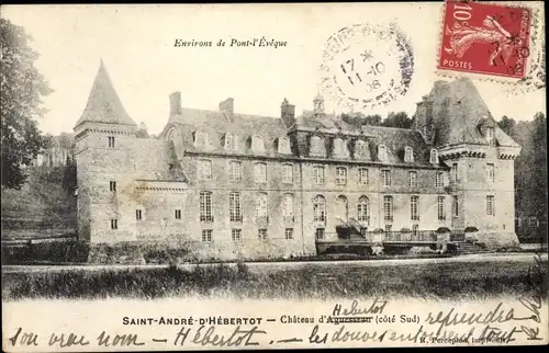 Ak Saint André d'Hébertot Calvados, Le Chateau d'Aguesseau