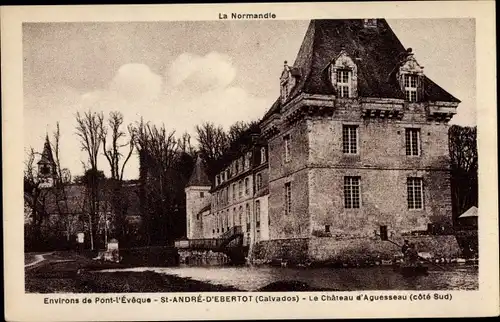 Ak Saint André d'Hébertot Calvados, Le Chateau d'Aguesseau