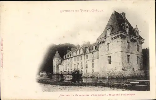 Ak Saint André d'Hébertot Calvados, Le Chateau d'Aguesseau