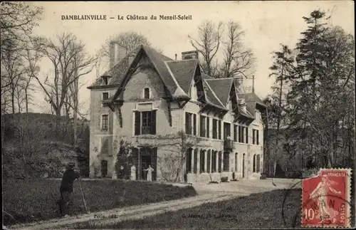 Ak Damblainville Calvados, Le Chateau du Mesnil-Soleil