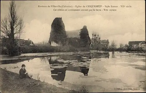 Ak Cricqueboeuf Calvados, Eglise, Tres curieux