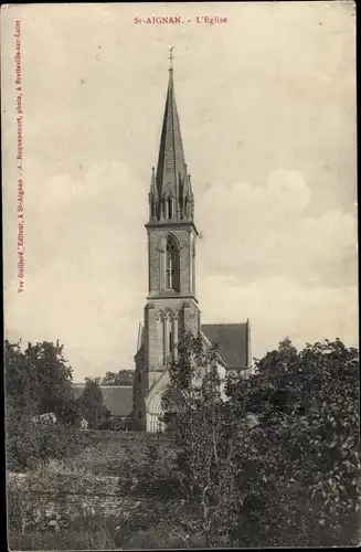 Ak Saint Aignan Calvados, L'Eglise
