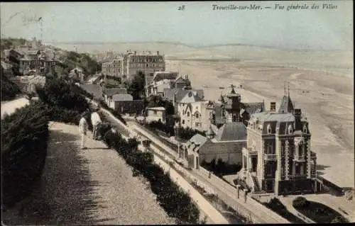 Ak Trouville Calvados, Vue générale des Villas