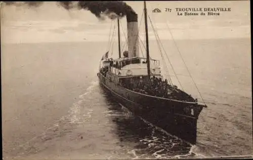 Ak Trouville Calvados, le Bateau du Havre