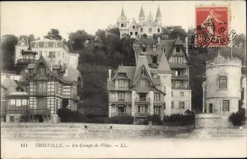 Ak Trouville Calvados, un groupe de Villas