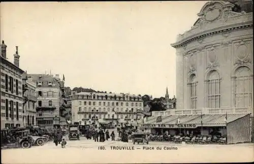 Ak Trouville Calvados, Place du Casino