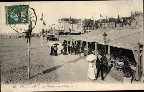 Ak Trouville Calvados, Les Planches vers l'Eden