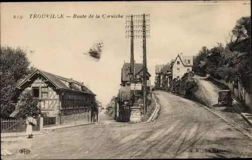 Ak Trouville Calvados, Route de la Corniche