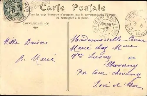 Ak Trouville Calvados, Vue générale prise du Calvaire