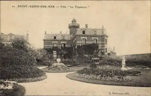 Ak Saint Aubin sur Mer Calvados, Villa la Tourelle