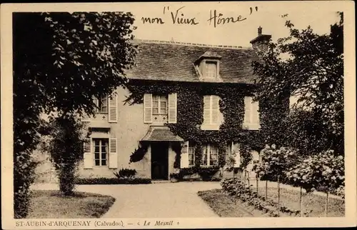Ak Saint Aubin d'Arquenay Calvados, Le Mesnil