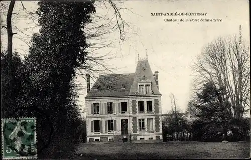 Ak Saint André de Fontenay Calvados, Château de la Porte Saint Pierre