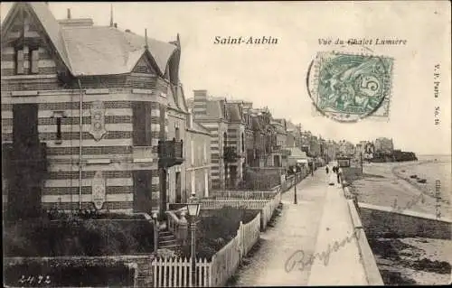 Ak Saint Aubin sur Mer Calvados, vue du Chalet Lumière