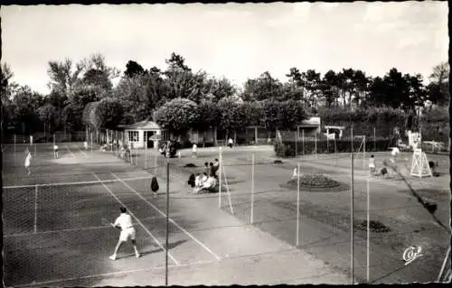 Ak Saint Aubin sur Mer Calvados, Les Tennis