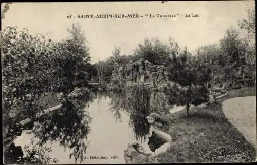 Ak Saint Aubin sur Mer Calvados, la Tourelle, le Lac