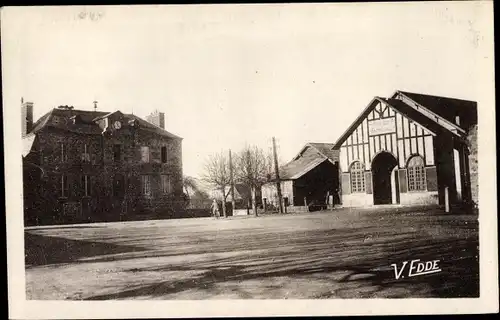 Ak Saint Martin des Besages Calvados, la Mairie et le Foyer