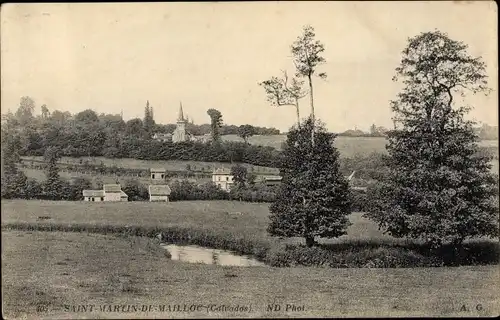 Ak Saint Martin de Mailloc Calvados, Panorama, Landschaft