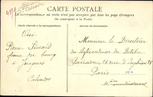 Ak Saint Pierre du Fresne Calvados, Château