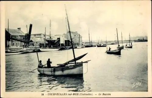 Ak Courseulles sur Mer Calvados, Le Bassin