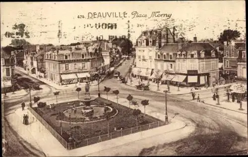 Ak Deauville Calvados, Place Morny