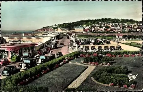 Ak Deauville La Plage Fleurie Calvados, Vue d'ensemble sur les Jardins