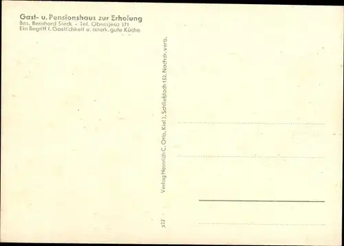 Ak Mengershausen Rosdorf in Niedersachsen, Gast- und Pensionshaus zur Erholung