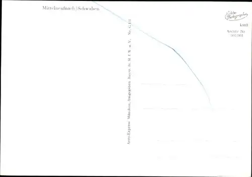 Ak Mittelneufnach in Schwaben, Luftaufnahme