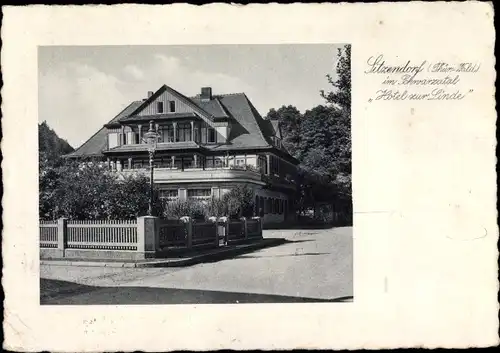 Ak Sitzendorf Schwarzatal Thüringen, Hotel zur Linde