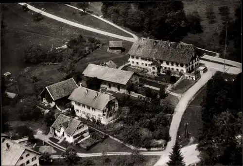 Ak Wessobrunn in Oberbayern, Luftaufnahme, Gasthof Max Kögl