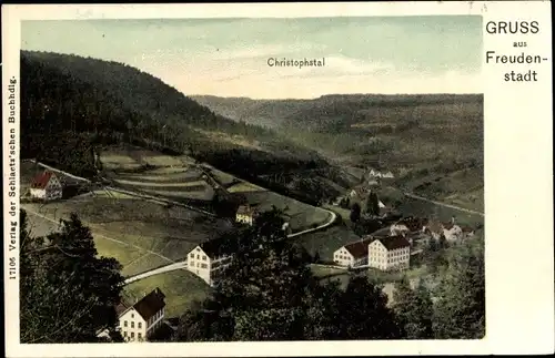 Ak Freudenstadt im Nordschwarzwald, Gesamtansicht, Christophstal