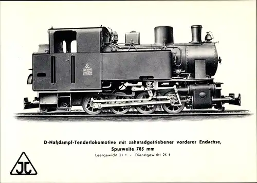 Ak Deutsche Eisenbahn, D Nassdampf Tenderlokomotive, Arn. Jung