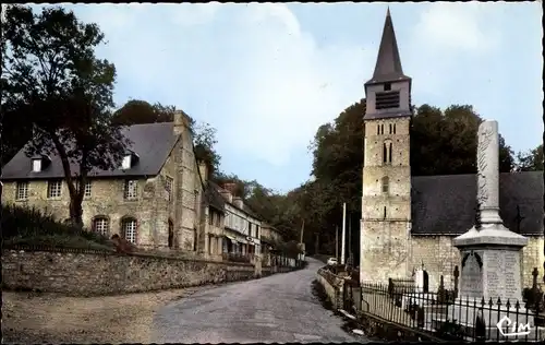 Ak Saint André d'Hébertot Calvados, L'Eglise, Le Prieure