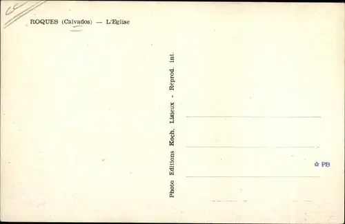 Ak Rocques Calvados, L'Eglise