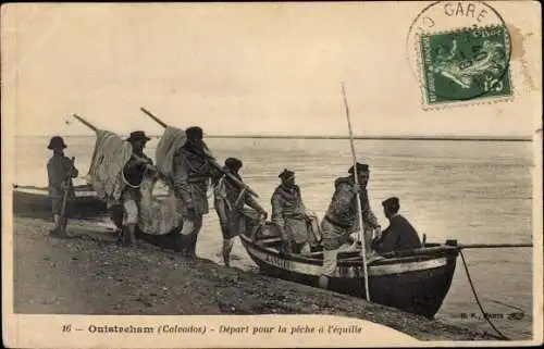Ak Ouistreham Calvados, Depart pour la peche a l'equille