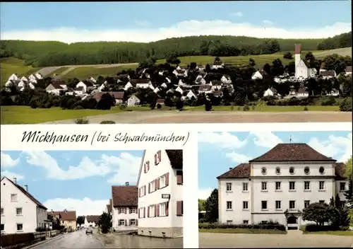 Ak Mickhausen  in Schwaben, Gesamtansicht, Straßenpartie