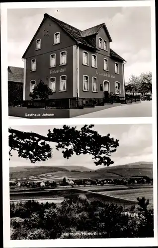 Ak Mermuth im Hunsrück, Gasthaus Johann, Panorama