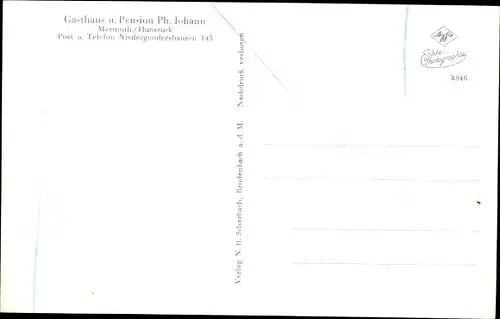 Ak Mermuth im Hunsrück, Gasthaus Johann, Panorama